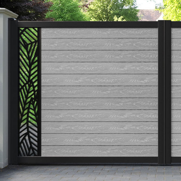Classic Habitat Straight Top Driveway Gate - Light Grey - End Screen