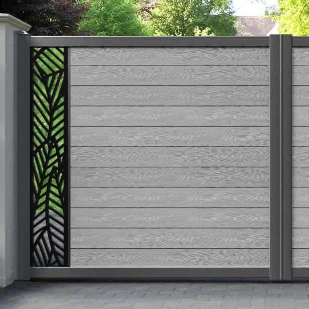 Classic Habitat Straight Top Driveway Gate - Light Grey - End Screen