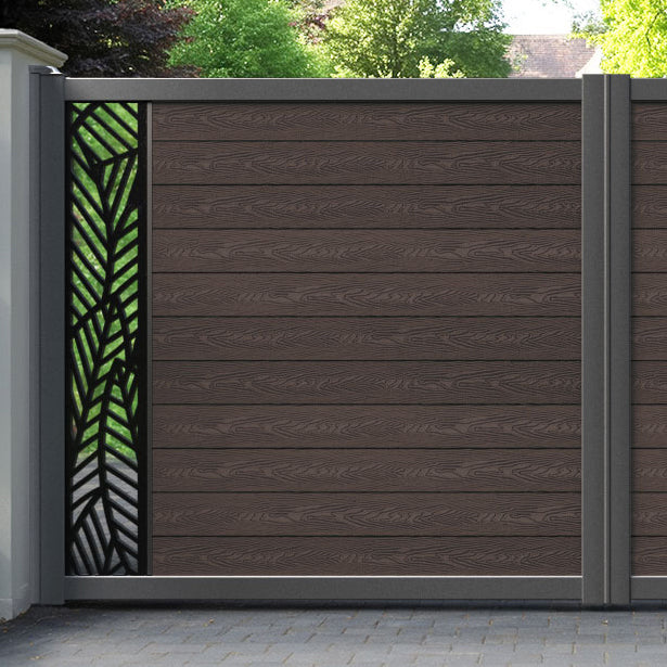 Classic Habitat Straight Top Driveway Gate - Mid Brown - End Screen