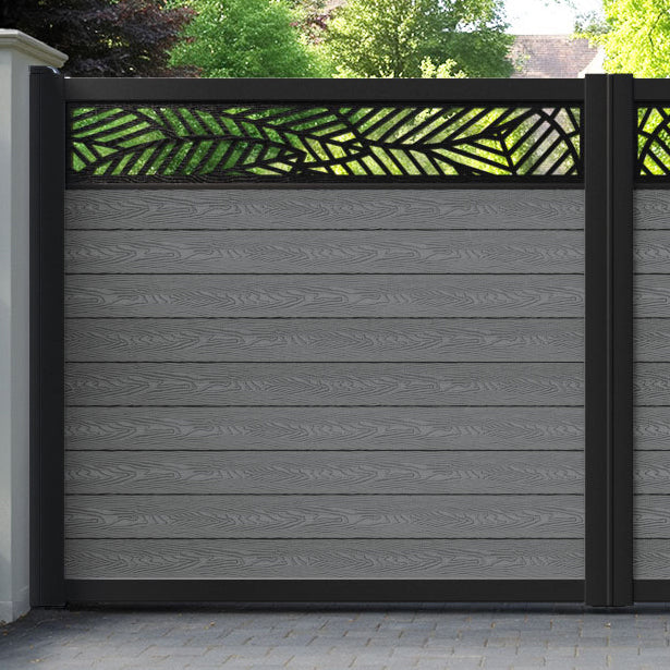 Classic Habitat Straight Top Driveway Gate - Mid Grey - Top Screen