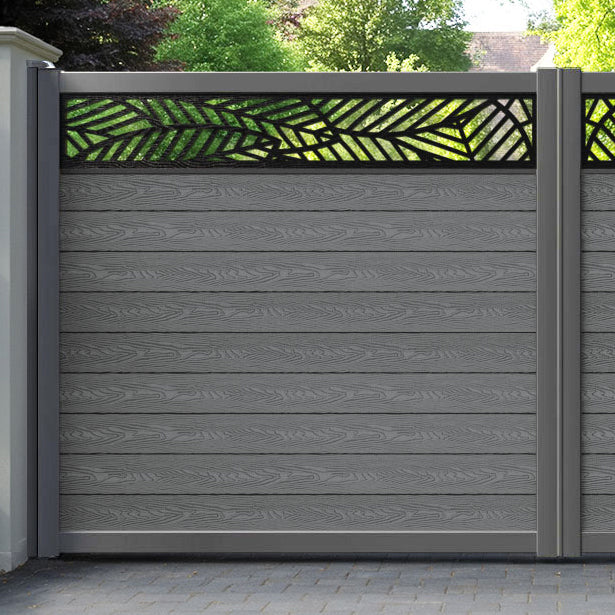 Classic Habitat Straight Top Driveway Gate - Mid Grey - Top Screen