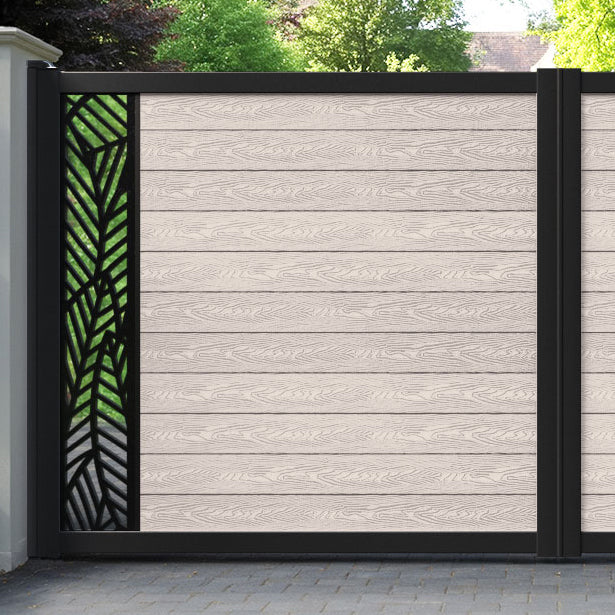 Classic Habitat Straight Top Driveway Gate - Mid Stone - End Screen