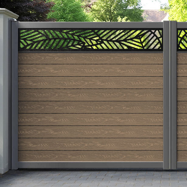 Classic Habitat Straight Top Driveway Gate - Teak - Top Screen