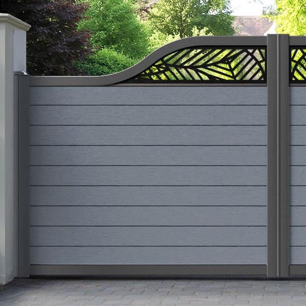 Fusion Habitat Curved Top Driveway Gate - Anthracite - Top Screen