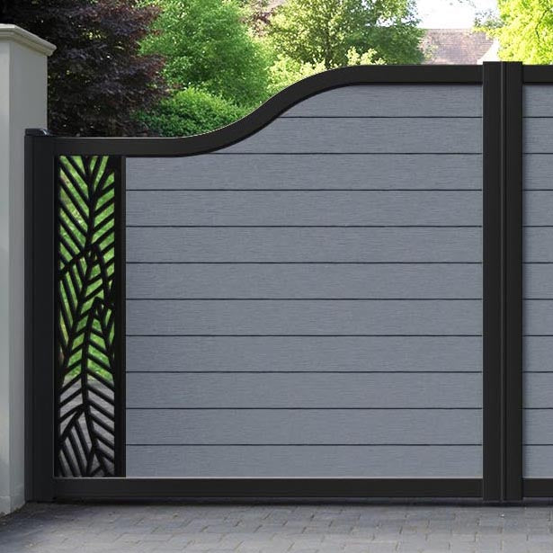 Fusion Habitat Curved Top Driveway Gate - Anthracite - End Screen