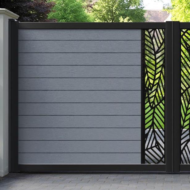 Fusion Habitat Straight Top Driveway Gate - Anthracite - Middle Screen