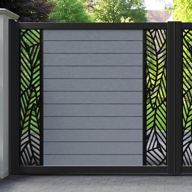 Fusion Habitat Straight Top Driveway Gate - Anthracite - Middle & End Screen