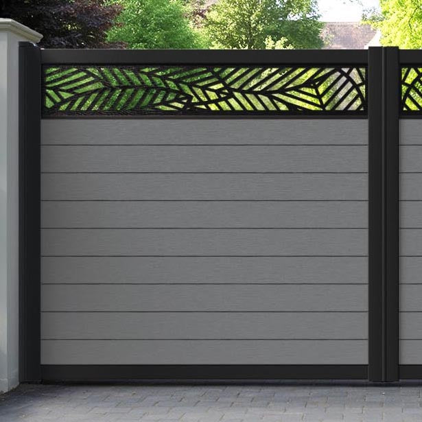 Fusion Habitat Straight Top Driveway Gate - Mid Grey - Top Screen