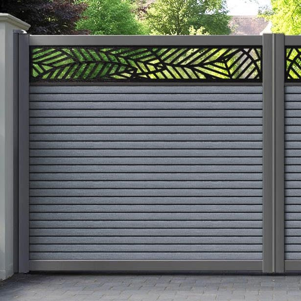 Hudson Habitat Straight Top Driveway Gate - Anthracite - Top Screen