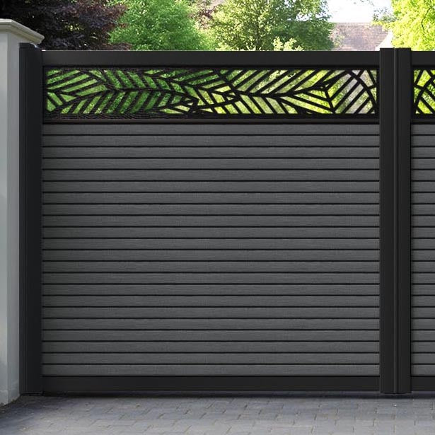 Hudson Habitat Straight Top Driveway Gate - Dark Grey - Top Screen