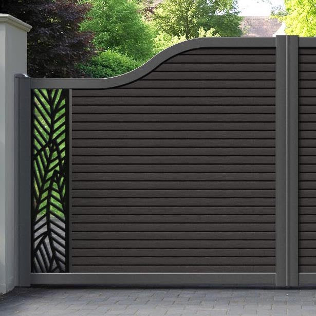 Hudson Habitat Curved Top Driveway Gate - Dark Oak - End Screen