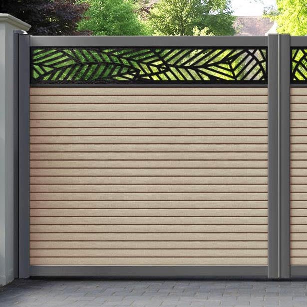 Hudson Habitat Straight Top Driveway Gate - Light Oak- Top Screen