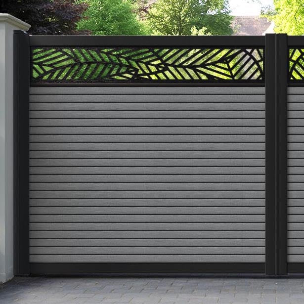 Hudson Habitat Straight Top Driveway Gate - Mid Grey - Top Screen