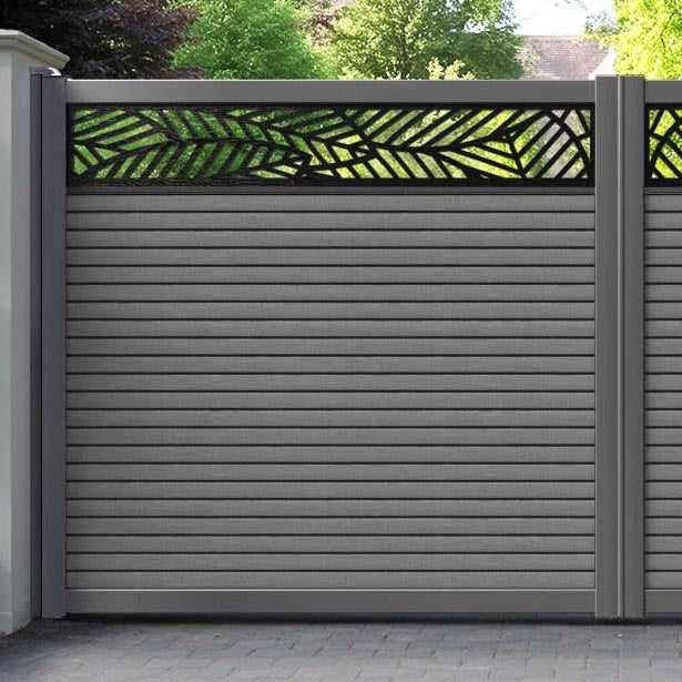 Hudson Habitat Straight Top Driveway Gate - Mid Grey - Top Screen