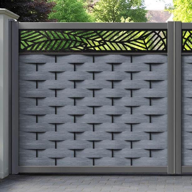 Ripple Habitat Straight Top Driveway Gate - Anthracite - Top Screen