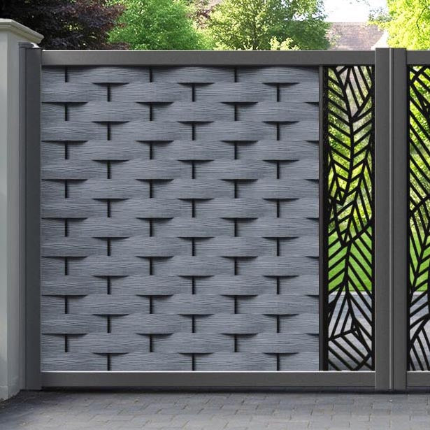 Ripple Habitat Straight Top Driveway Gate - Anthracite - Middle Screen
