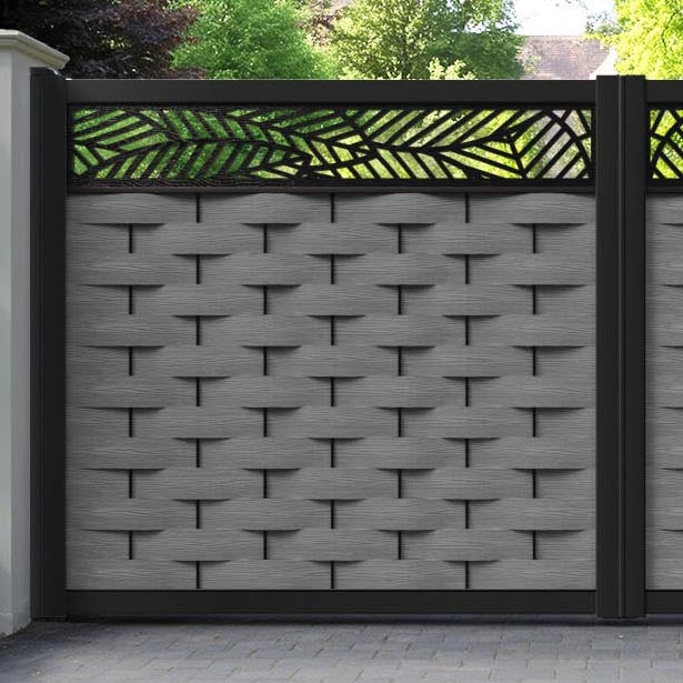 Ripple Habitat Straight Top Driveway Gate - Mid Grey - Top Screen