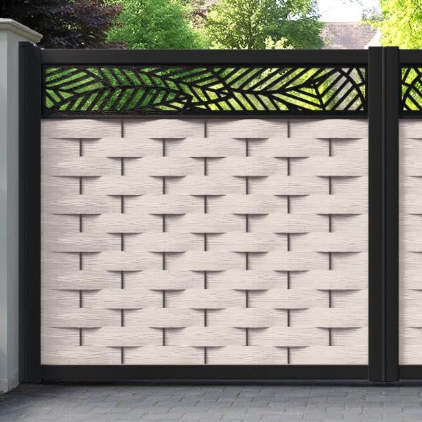 Ripple Habitat Straight Top Driveway Gate - Mid Stone - Top Screen