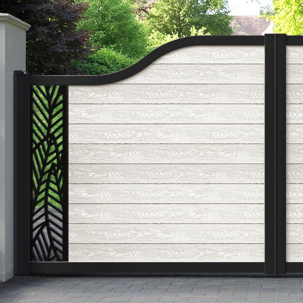Classic Habitat Curved Top Driveway Gate - Light Stone - End Screen