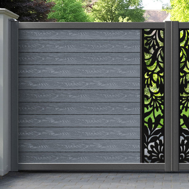 Classic Heritage Straight Top Driveway Gate - Anthracite - Middle Screen