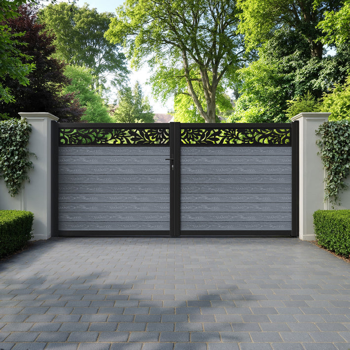 Classic Heritage Straight Top Driveway Gate - Anthracite - Top Screen