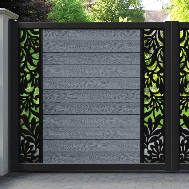 Classic Heritage Straight Top Driveway Gate - Anthracite - Middle & End Screen