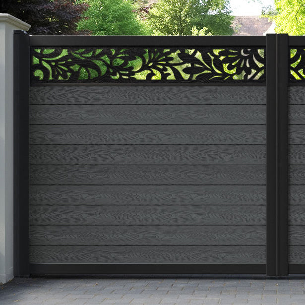 Classic Heritage Straight Top Driveway Gate - Dark Grey - Top Screen