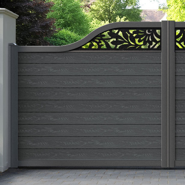 Classic Heritage Curved Top Driveway Gate - Dark Grey - Top Screen