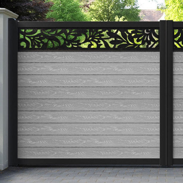 Classic Heritage Straight Top Driveway Gate - Light Grey - Top Screen