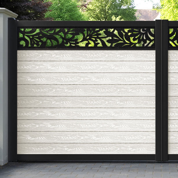 Classic Heritage Straight Top Driveway Gate - Light Stone - Top Screen