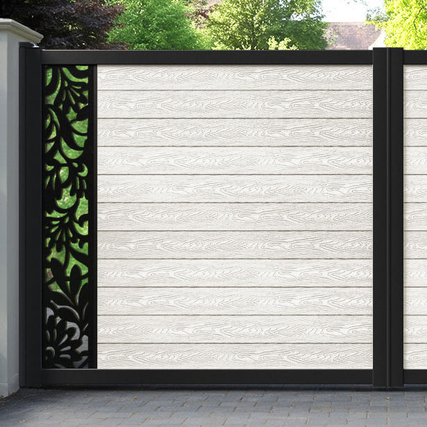 Classic Heritage Straight Top Driveway Gate - Light Stone - End Screen