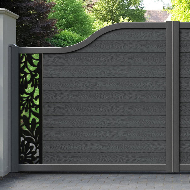 Classic Heritage Curved Top Driveway Gate - Dark Grey - End Screen
