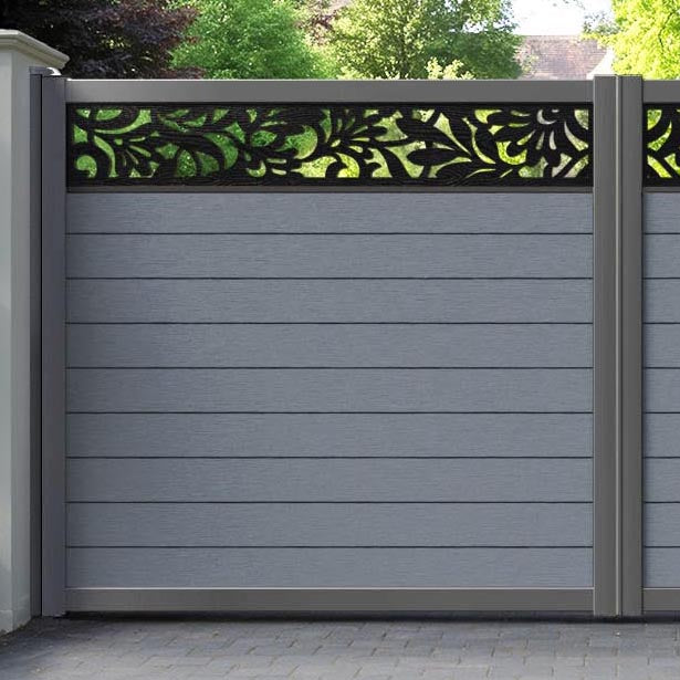 Fusion Heritage Straight Top Driveway Gate - Anthracite - Top Screen
