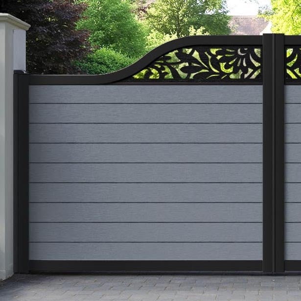 Fusion Heritage Curved Top Driveway Gate - Anthracite - Top Screen