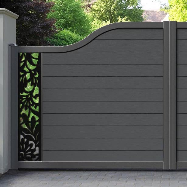 Fusion Heritage Curved Top Driveway Gate - Dark Grey - End Screen