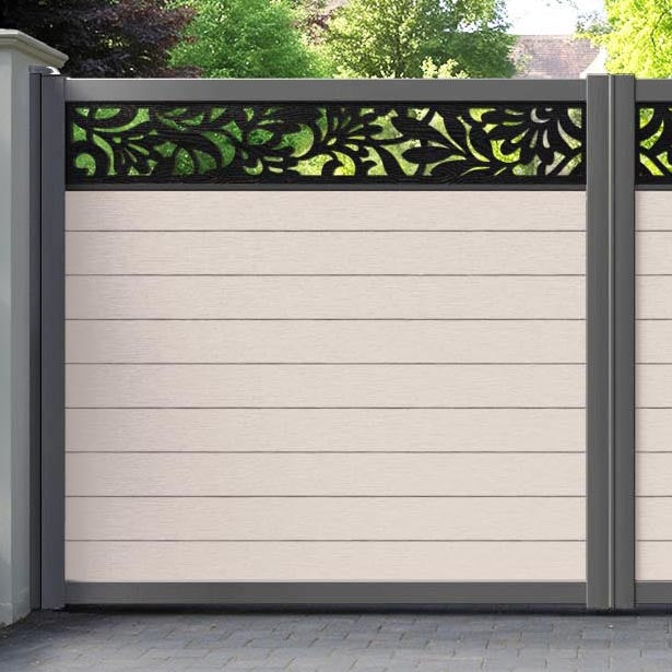Fusion Heritage Straight Top Driveway Gate - Mid Stone - Top Screen