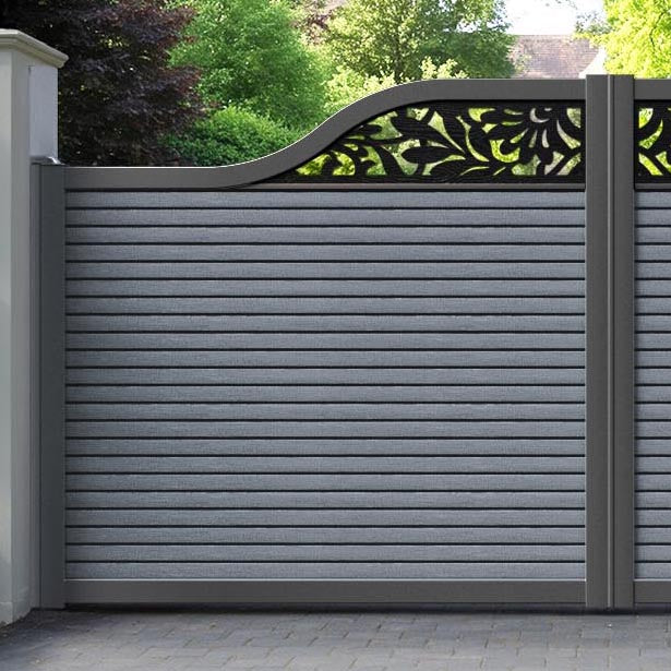Hudson Heritage Curved Top Driveway Gate - Anthracite - Top Screen
