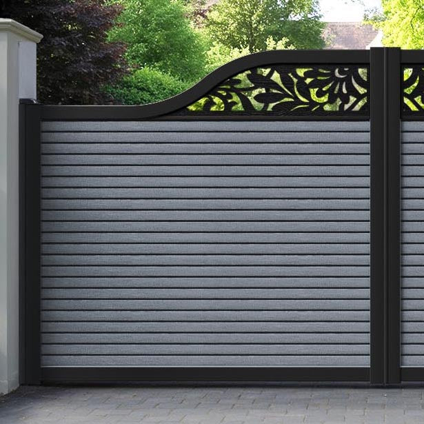 Hudson Heritage Curved Top Driveway Gate - Anthracite - Top Screen