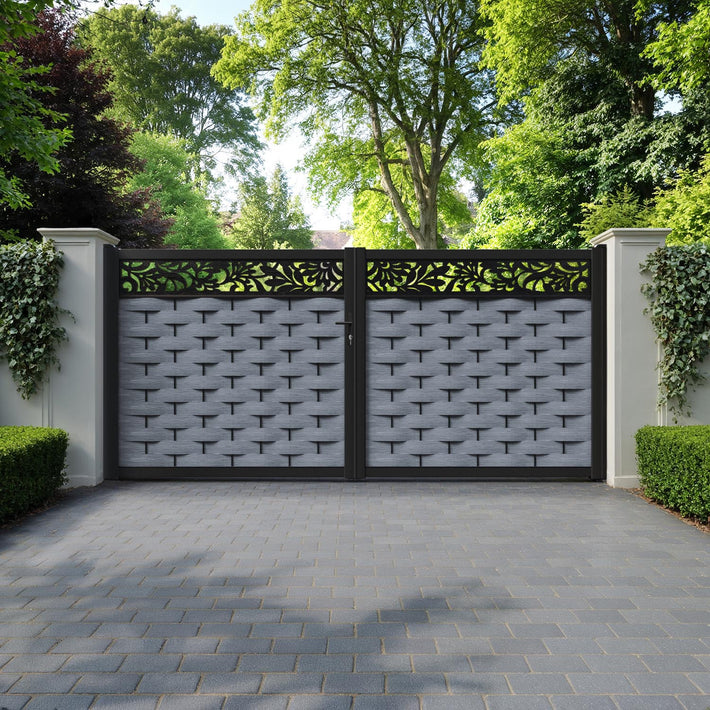 Ripple Heritage Straight Top Driveway Gate - Anthracite - Top Screen