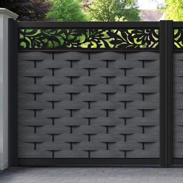 Ripple Heritage Straight Top Driveway Gate - Dark Grey - Top Screen