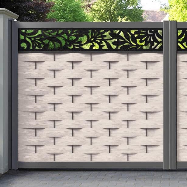 Ripple Heritage Straight Top Driveway Gate - Mid Stone - Top Screen