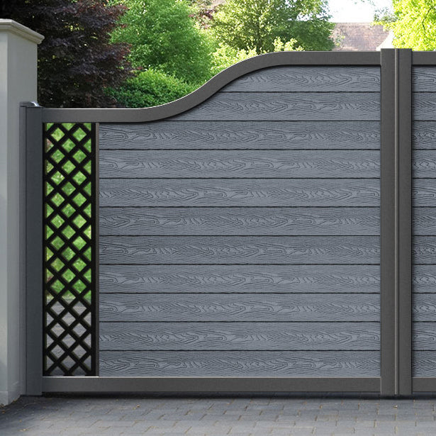 Classic Hive Curved Top Driveway Gate - Anthracite - End Screen