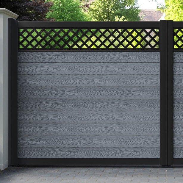 Classic Hive Straight Top Driveway Gate - Anthracite - Top Screen