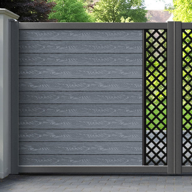 Classic Hive Straight Top Driveway Gate - Anthracite - Middle Screen