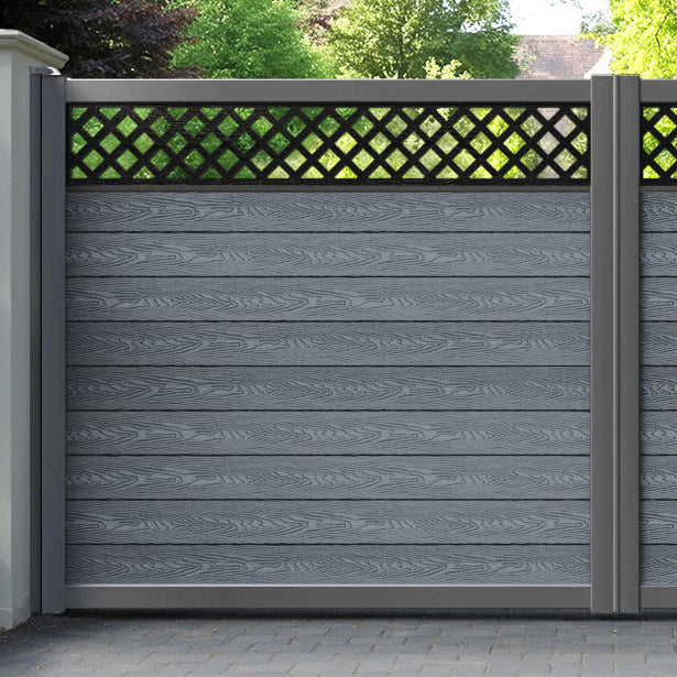 Classic Hive Straight Top Driveway Gate - Anthracite - Top Screen