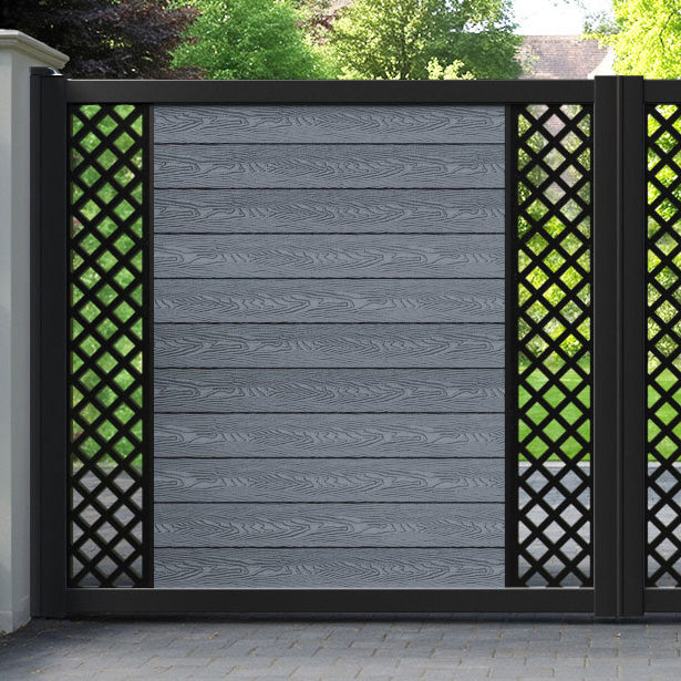 Classic Hive Straight Top Driveway Gate - Anthracite - Middle & End Screen