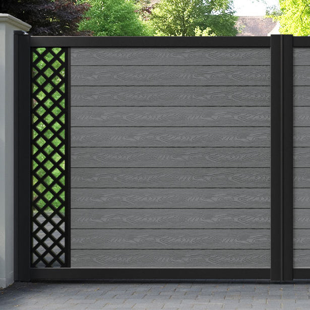 Classic Hive Straight Top Driveway Gate - Mid Grey - End Screen