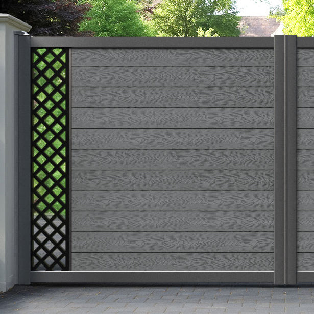 Classic Hive Straight Top Driveway Gate - Mid Grey - End Screen