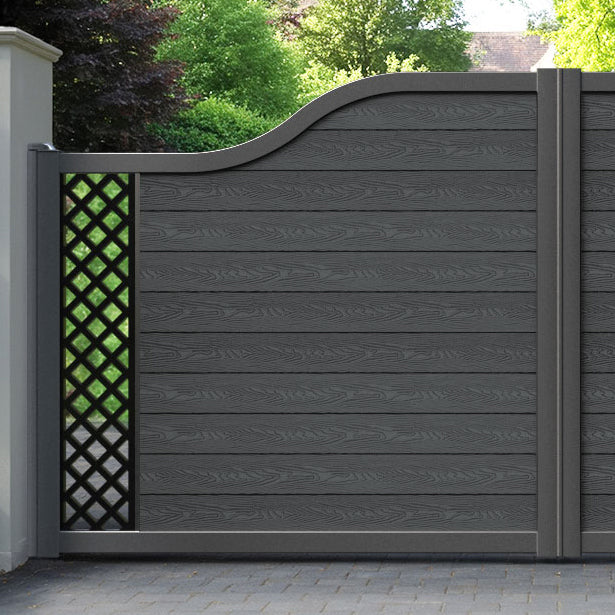 Classic Hive Curved Top Driveway Gate - Dark Grey - End Screen