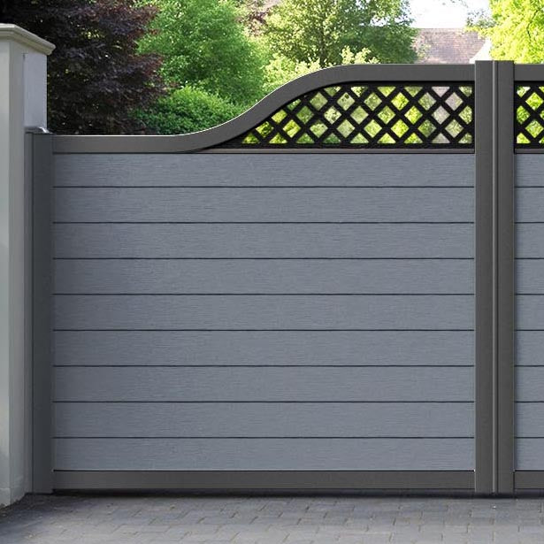 Fusion Hive Curved Top Driveway Gate - Anthracite - Top Screen
